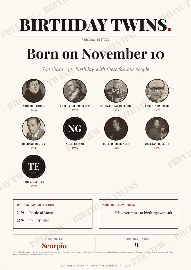 Birthday Twins poster preview for November 10